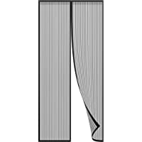 Anpro mosquito puerta mosquitera puerta 90 x 210cm- protección de insectos cortina magnética mosca cortina para sala de…